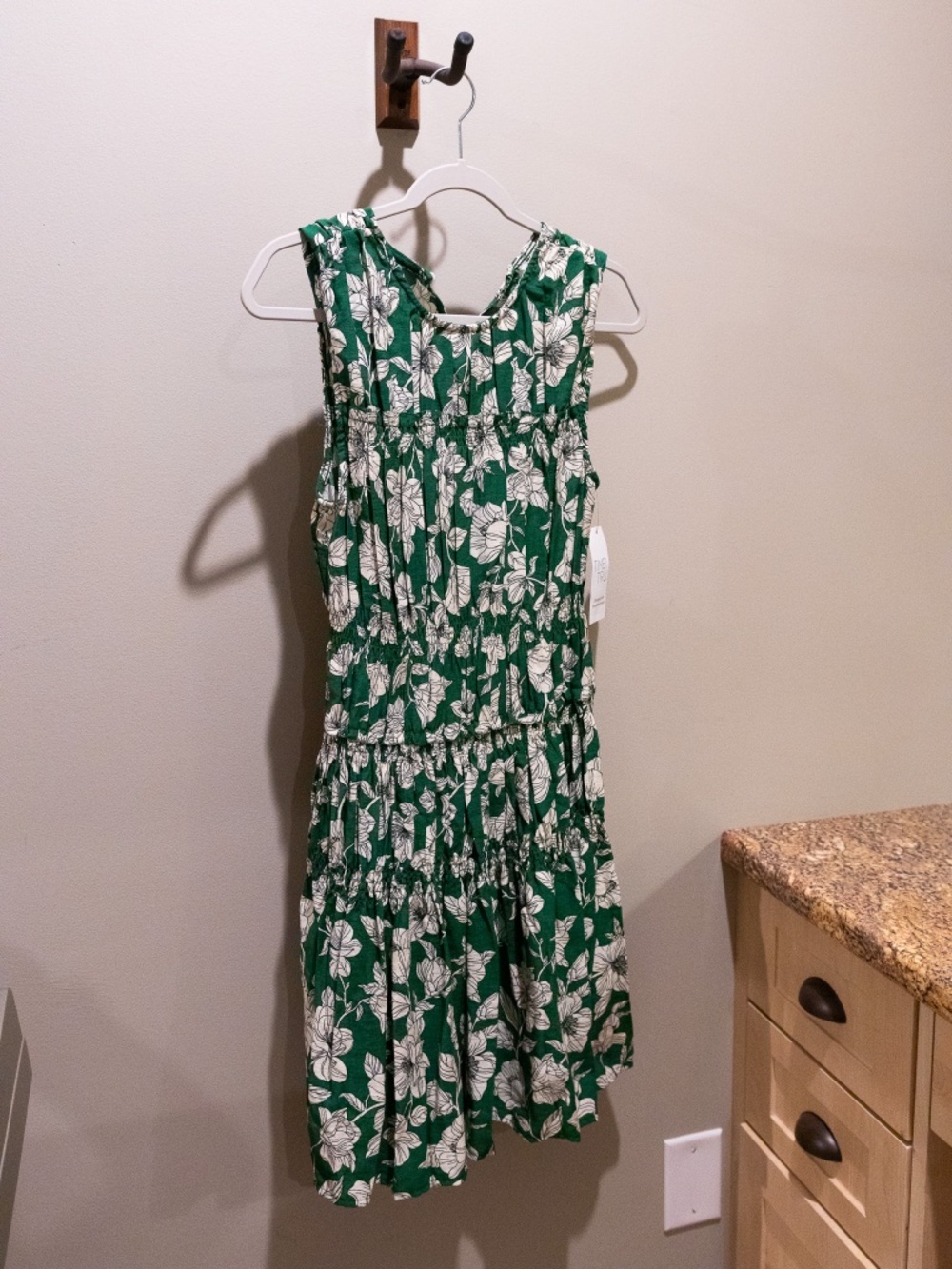 Green Floral Mini Dress
